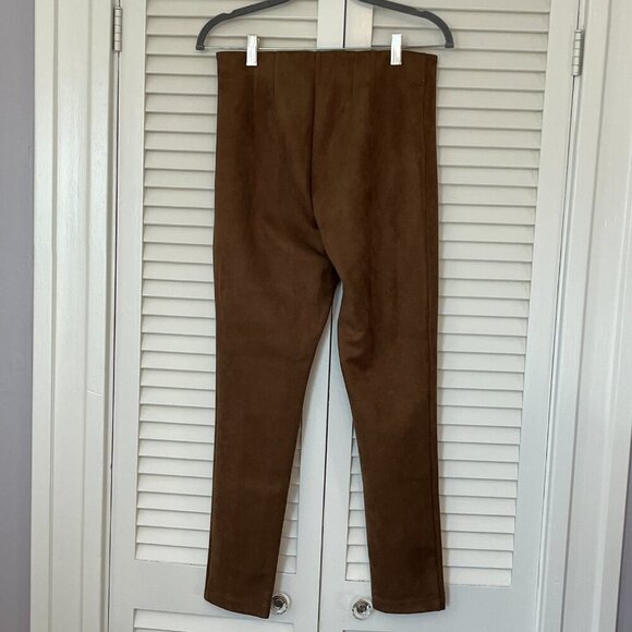 NWT Loft skinny leggings pants faux suede brown 6 women - Picture 6 of 13